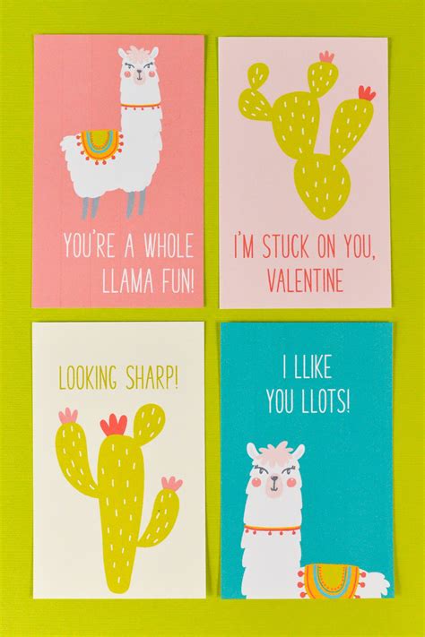 Llama Valentine Printable